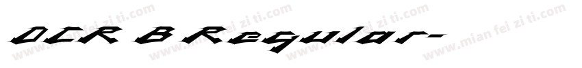 0CR B Regular字体转换